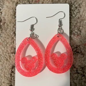 Mickey pink earrings